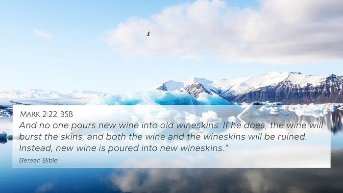 Mark 2:22 BSB 4K Wallpaper - And no one pours new wine into old wineskins. If - 4K Wallpaper Bible Verse