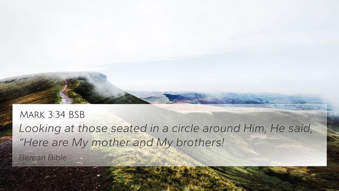Mark 3:34 BSB Bible Verse Image