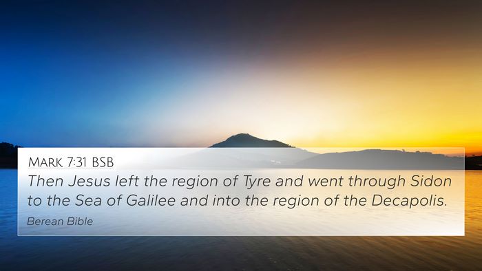 Mark 7:31 BSB 4K Wallpaper - Then Jesus left the region of Tyre and went - 4K Wallpaper Bible Verse