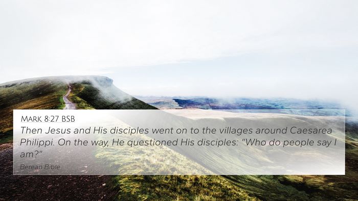 Mark 8:27 BSB Bible Verse Image
