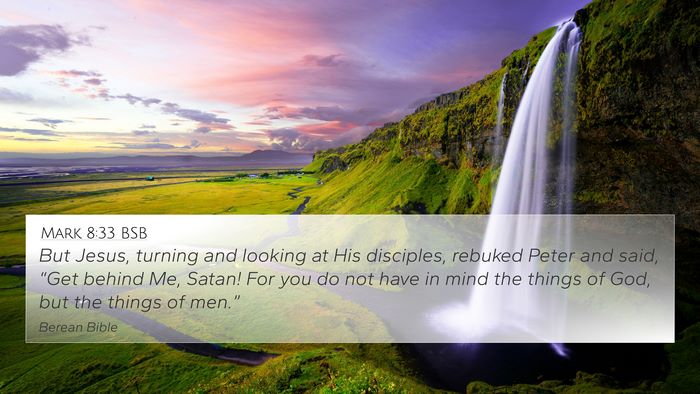 Mark 8:33 BSB Bible Verse Image