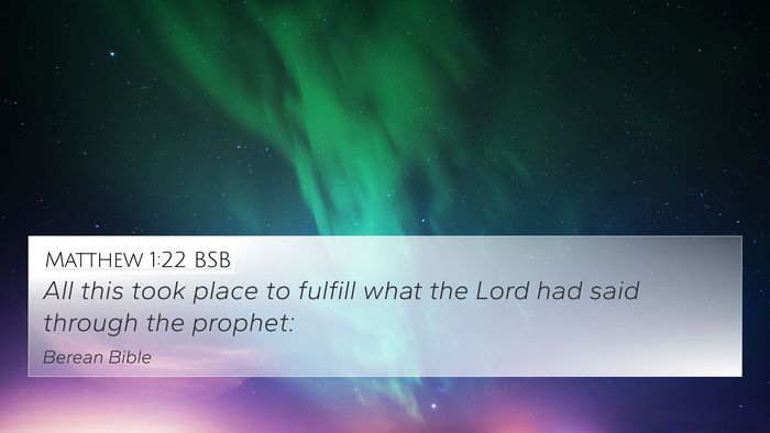 Matthew 1:22 BSB Bible Verse Image