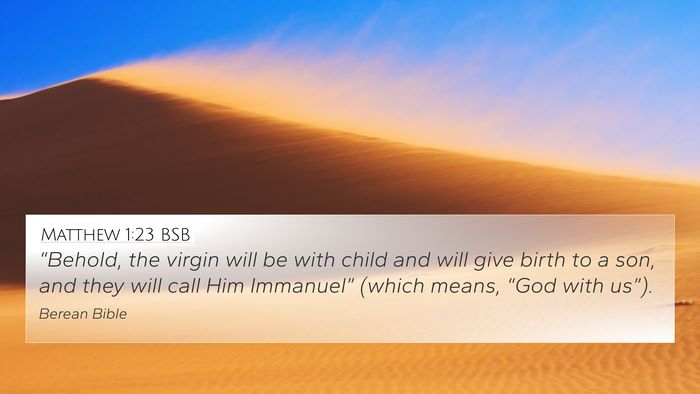 Matthew 1:23 BSB Bible Verse Image