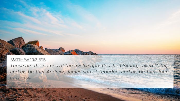 Matthew 10:2 BSB Bible Verse Image