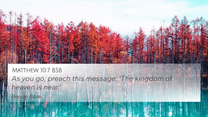 Matthew 10:7 BSB Bible Verse Image