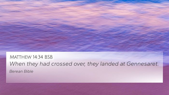 Matthew 14:34 BSB Bible Verse Image