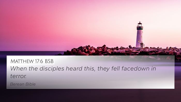 Matthew 17:6 BSB Bible Verse Image