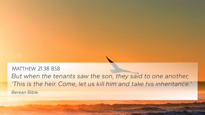 Matthew 21:38 BSB Bible Verse Image