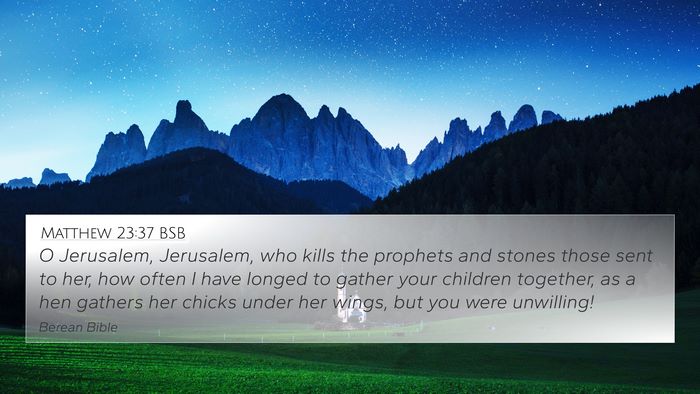 Matthew 23:37 BSB Bible Verse Image