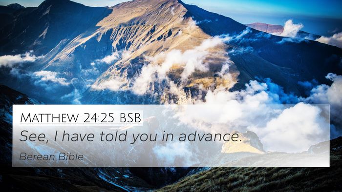 Matthew 24:25 BSB Bible Verse Image