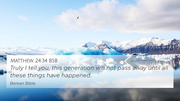 Matthew 24:34 BSB Bible Verse Image