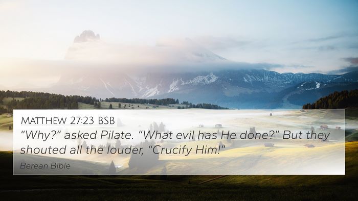 Matthew 27:23 BSB Bible Verse Image