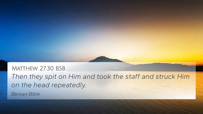 Matthew 27:30 BSB Bible Verse Image