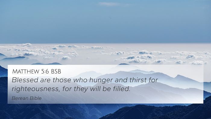 Matthew 5:6 BSB Bible Verse Image