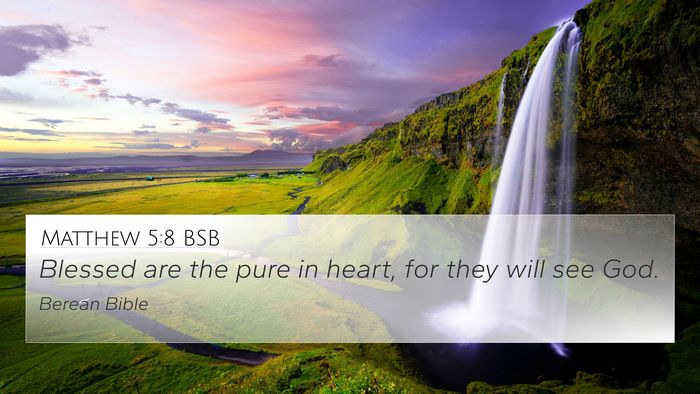 Matthew 5:8 BSB Bible Verse Image