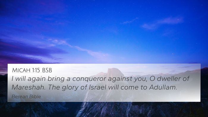 Micah 1:15 BSB Bible Verse Image