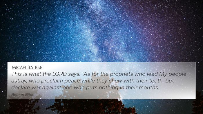 Micah 3:5 BSB Bible Verse Image