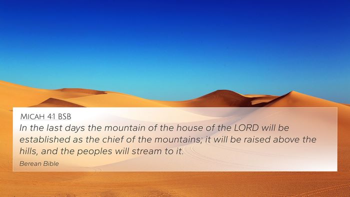 Micah 4:1 BSB Bible Verse Image