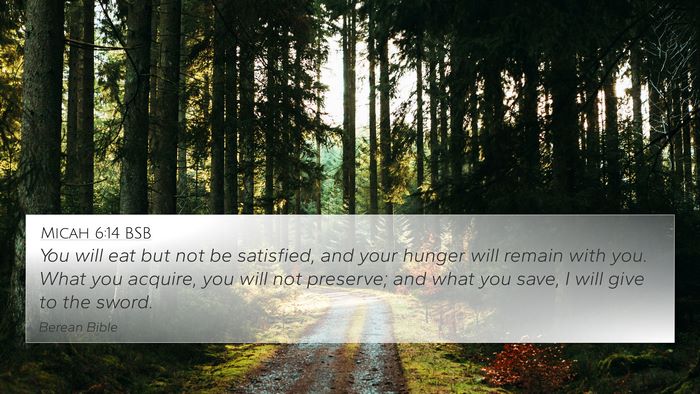 Micah 6:14 BSB Bible Verse Image