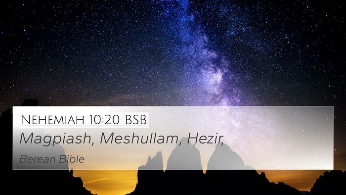 Nehemiah 10:20 BSB Bible Verse Image