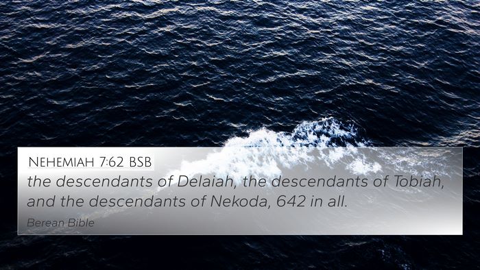 Nehemiah 7:62 BSB Bible Verse Image