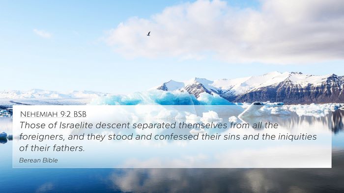 Nehemiah 9:2 BSB Bible Verse Image