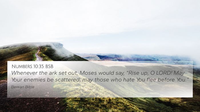 Numbers 10:35 BSB Bible Verse Image