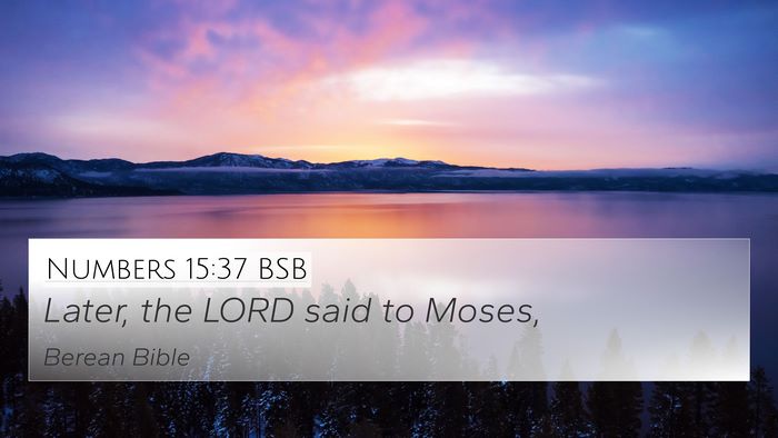 Numbers 15:37 BSB 4K Wallpaper - Later, the LORD said to - 4K Wallpaper Bible Verse