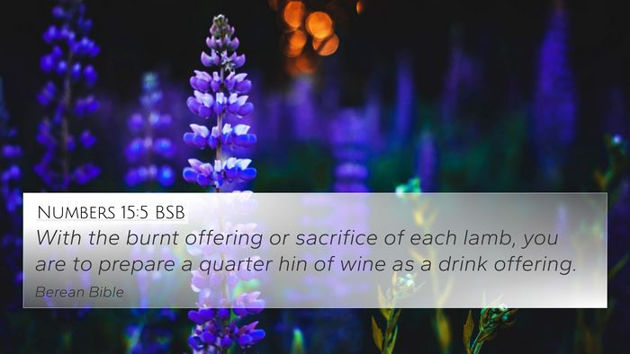 Numbers 15:5 BSB Bible Verse Image