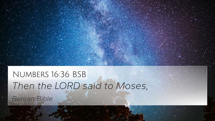 Numbers 16:36 BSB 4K Wallpaper - Then the LORD said to - 4K Wallpaper Bible Verse