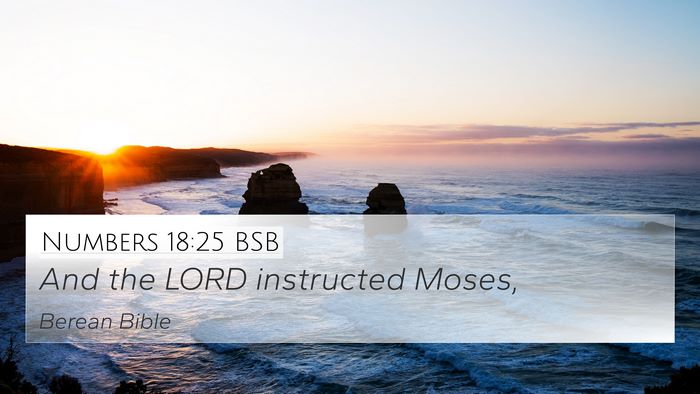 Numbers 18:25 BSB 4K Wallpaper - And the LORD instructed - 4K Wallpaper Bible Verse