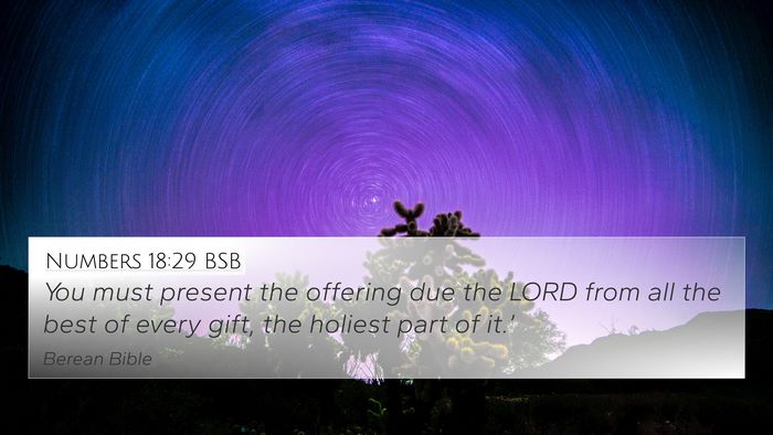 Numbers 18:29 BSB 4K Wallpaper - You must present the offering due the LORD from - 4K Wallpaper Bible Verse
