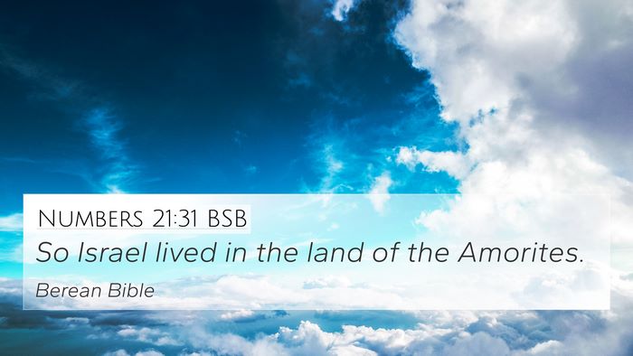 Numbers 21:31 BSB 4K Wallpaper - So Israel lived in the land of the - 4K Wallpaper Bible Verse