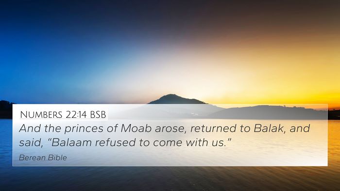 Numbers 22:14 BSB 4K Wallpaper - And the princes of Moab arose, returned to Balak, - 4K Wallpaper Bible Verse