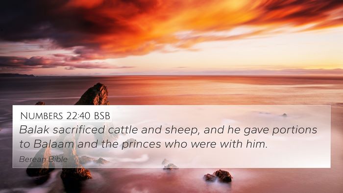 Numbers 22:40 BSB Bible Verse Image