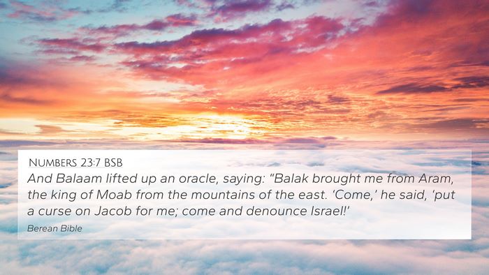 Numbers 23:7 BSB Bible Verse Image