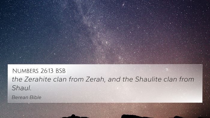 Numbers 26:13 BSB Bible Verse Image