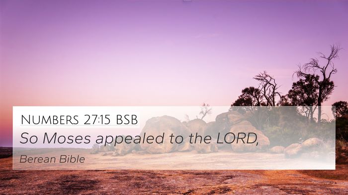 Numbers 27:15 BSB 4K Wallpaper - So Moses appealed to the - 4K Wallpaper Bible Verse