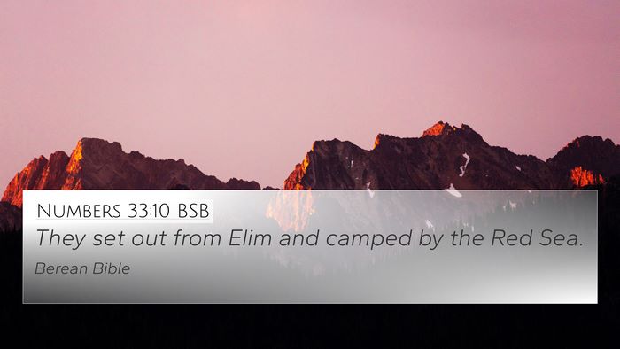 Numbers 33:10 BSB 4K Wallpaper - They set out from Elim and camped by the Red - 4K Wallpaper Bible Verse