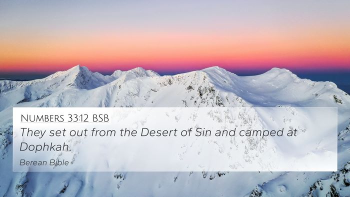 Numbers 33:12 BSB 4K Wallpaper - They set out from the Desert of Sin and camped at - 4K Wallpaper Bible Verse