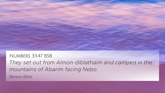 Numbers 33:47 BSB Bible Verse Image