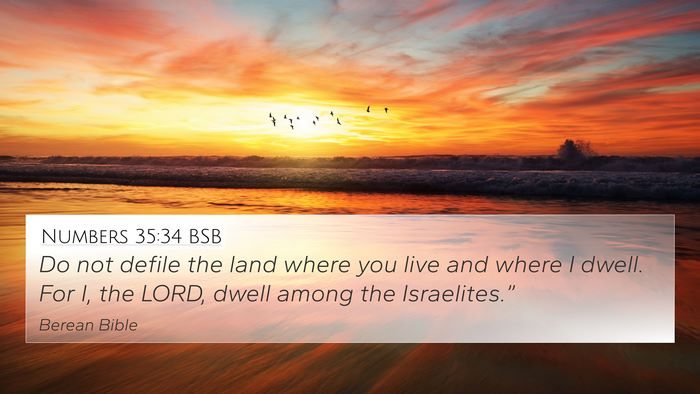 Numbers 35:34 BSB 4K Wallpaper - Do not defile the land where you live and where I - 4K Wallpaper Bible Verse