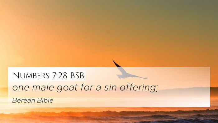 Numbers 7:28 BSB 4K Wallpaper - one male goat for a sin - 4K Wallpaper Bible Verse