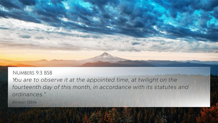 Numbers 9:3 BSB Bible Verse Image
