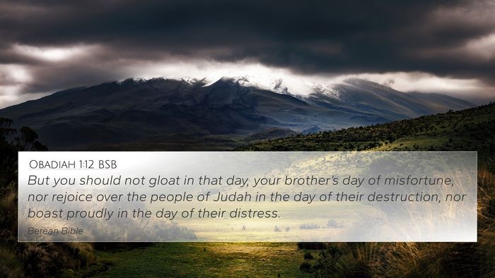 Obadiah 1:12 BSB Bible Verse Image