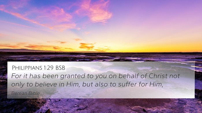Philippians 1:29 BSB Bible Verse Image