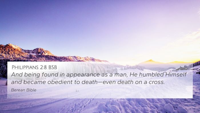 Philippians 2:8 BSB Bible Verse Image