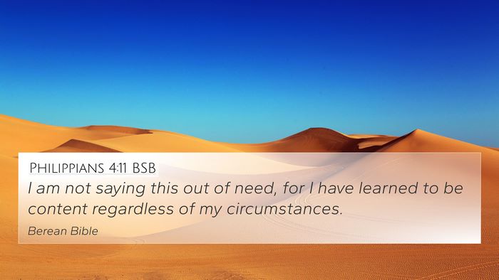 Philippians 4:11 BSB Bible Verse Image