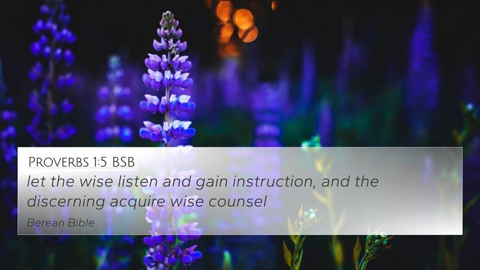 Proverbs 1:5 BSB Bible Verse Image