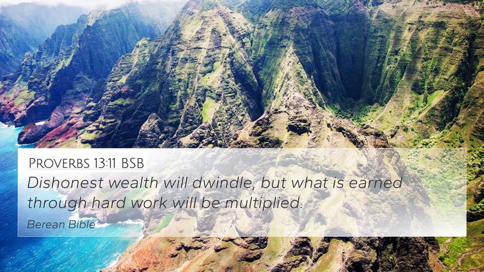 Proverbs 13:11 BSB Bible Verse Image